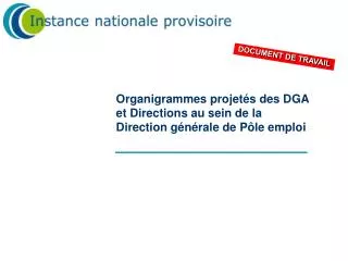 organigrammes projet s des dga et directions au sein de la direction g n rale de p le emploi