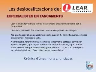 Tancaments de Lear