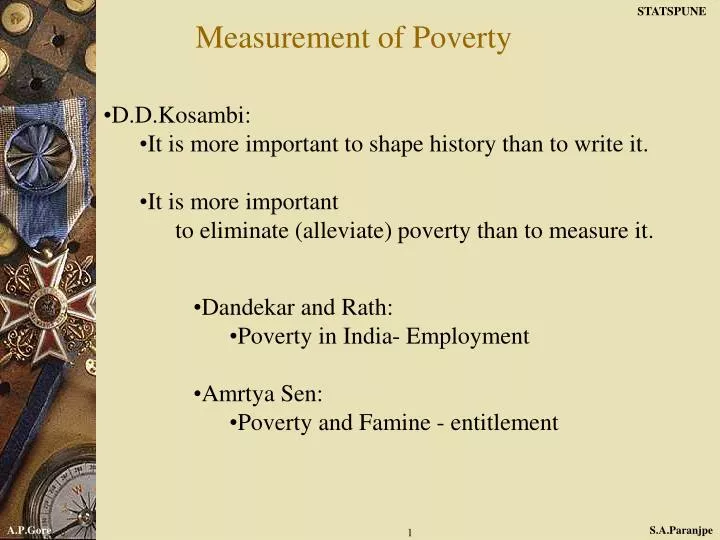measurement of poverty