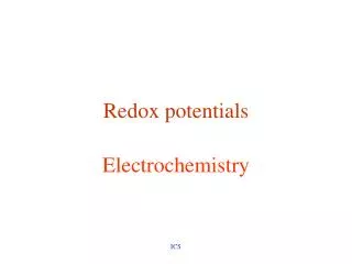 Redox potentials