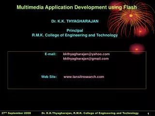 Multimedia Application Development using Flash