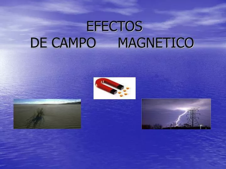 efectos de campo magnetico