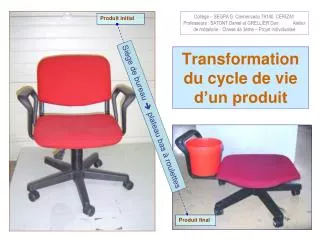 transformation du cycle de vie d un produit