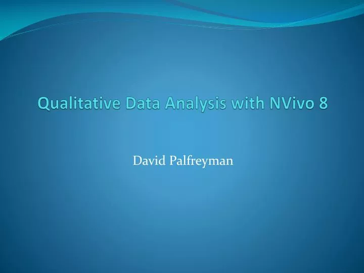 qualitative data analysis with nvivo 8