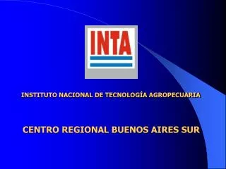 INSTITUTO NACIONAL DE TECNOLOGÍA AGROPECUARIA