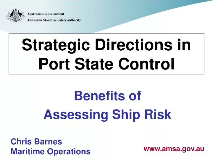strategic directions in port state control