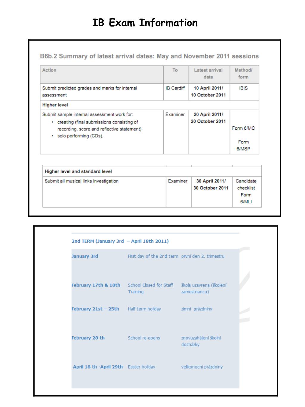 PPT - IB Exam Information PowerPoint Presentation, free download - ID ...