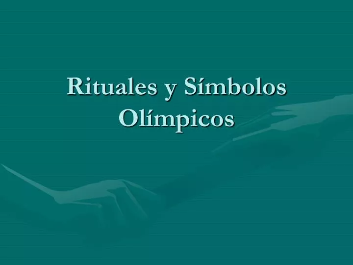 rituales y s mbolos ol mpicos