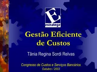 gest o eficiente de custos