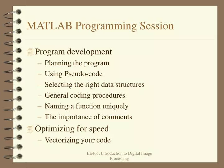 matlab programming session