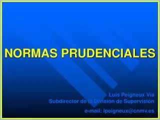 normas prudenciales