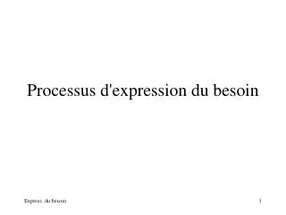 processus d expression du besoin