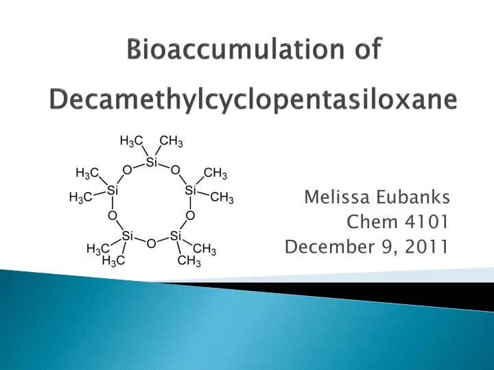 bioaccumulation of decamethylcyclopentasiloxane