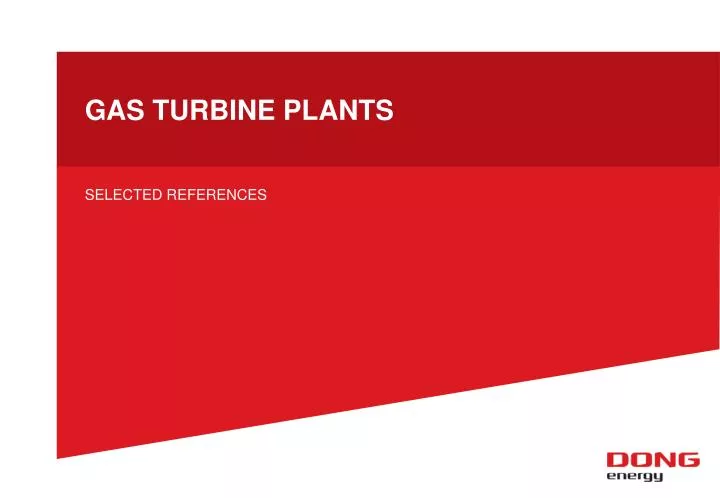 gas turbine plants