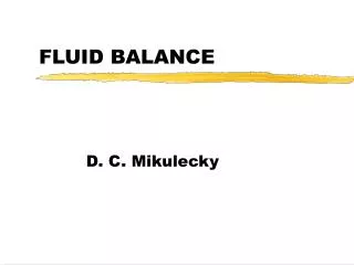 fluid balance