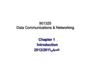 901325 Data Communications &amp; Networking