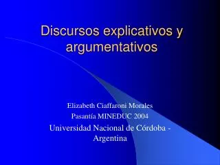 discursos explicativos y argumentativos