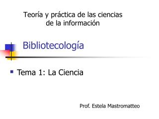 bibliotecolog a