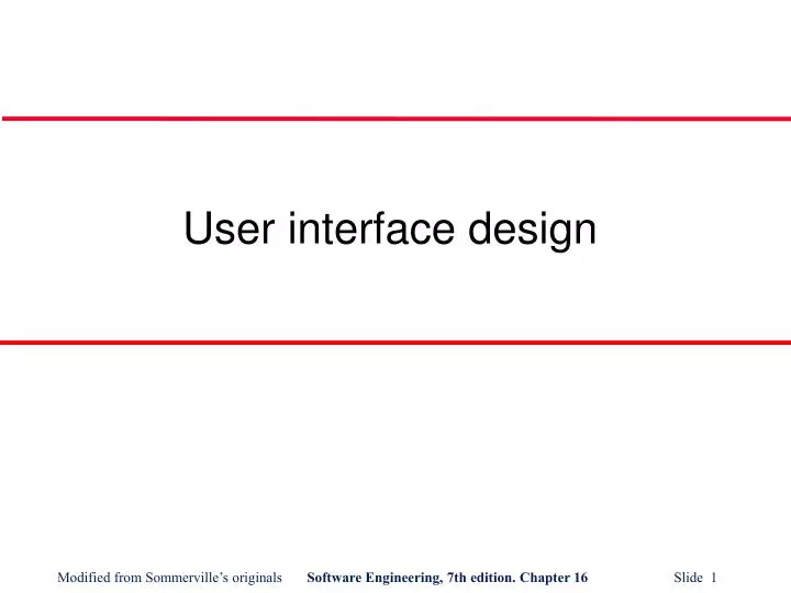 user interface design
