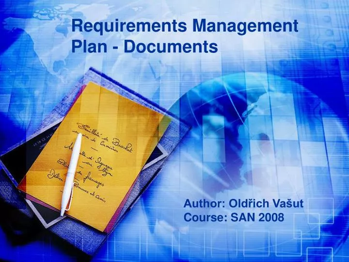 requirements management plan documents