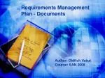 Requirements Management Plan - Documents - slide 1