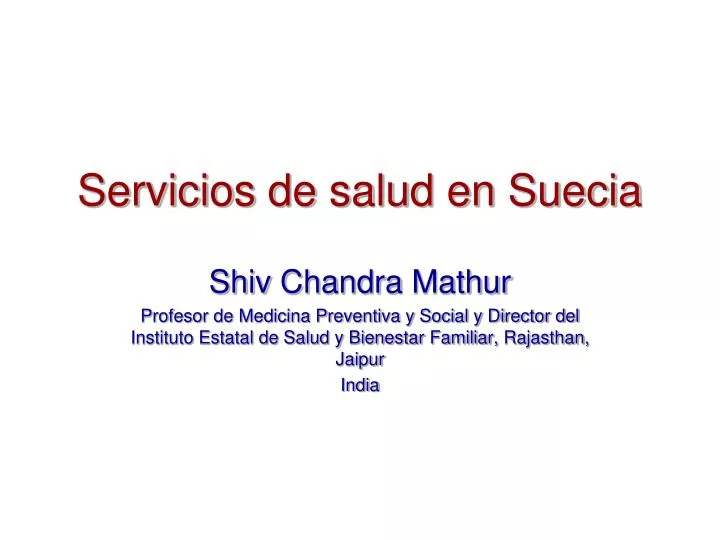 servicios de salud en suecia