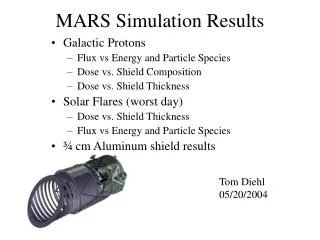 MARS Simulation Results