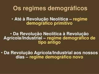 os regimes demogr ficos
