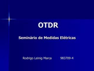 OTDR Seminário de Medidas Elétricas