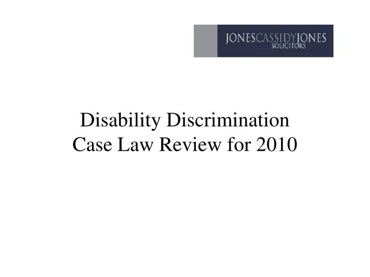 disability discrimination case law review for 2010