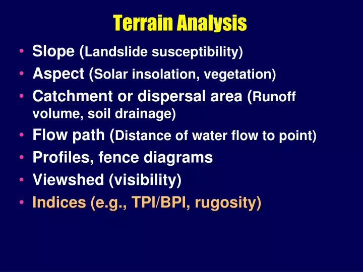 terrain analysis