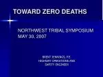 TOWARD ZERO DEATHS - slide 1