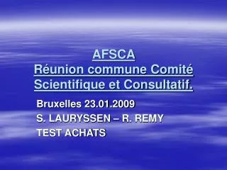 afsca r union commune comit scientifique et consultatif