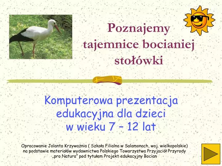 poznajemy tajemnice bocianiej sto wki