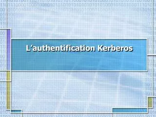 l authentification kerberos