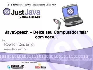 JavaSpeech – Deixe seu Computador falar com você...