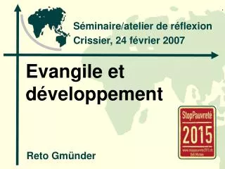 Evangile et développement
