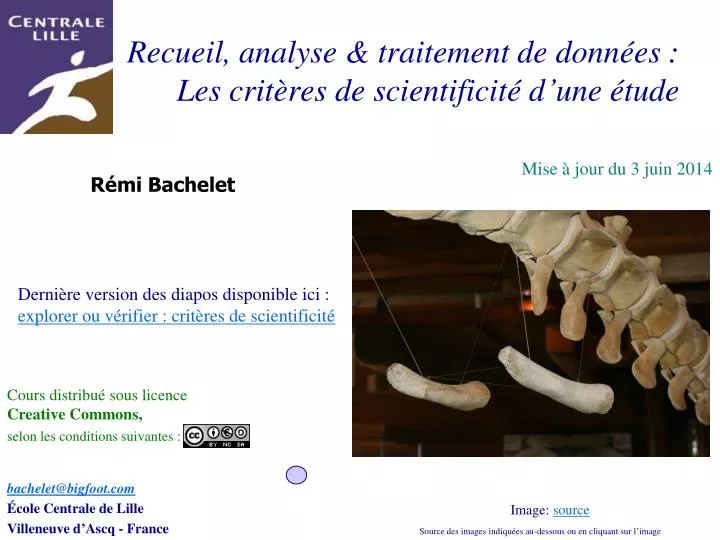 recueil analyse traitement de donn es les crit res de scientificit d une tude