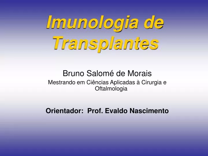imunologia de transplantes