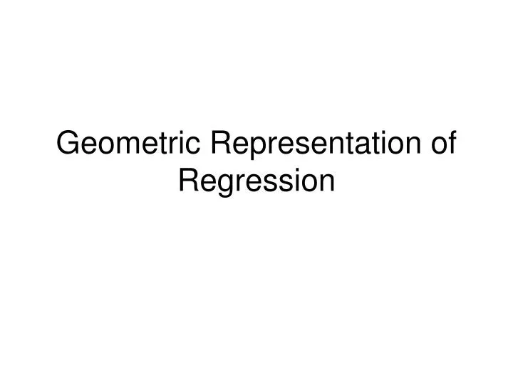 geometric representation of regression