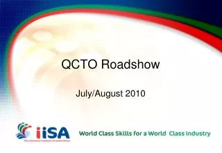 QCTO Roadshow