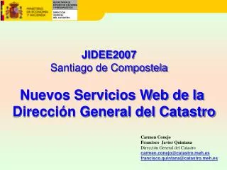 Nuevos Servicios Web de la Dirección General del Catastro