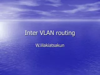Inter VLAN routing