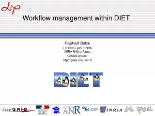 Workflow management within DIET