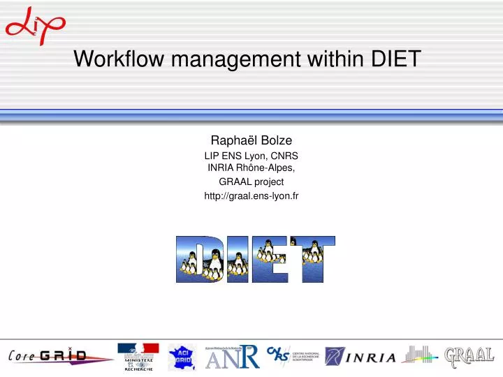 workflow management within diet