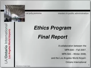 Ethics Program Final Report