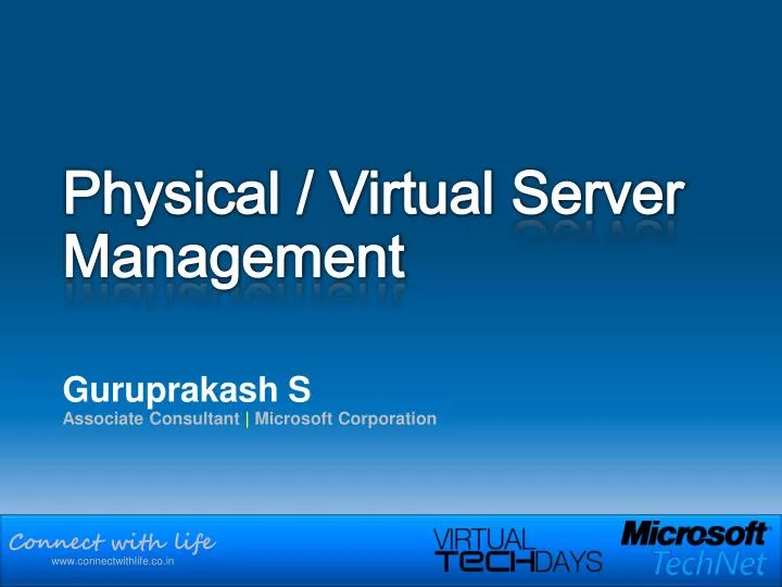 physical virtual server management