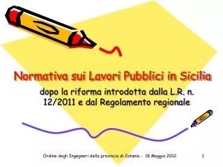 Normativa sui Lavori Pubblici in Sicilia