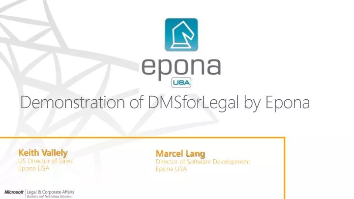 demonstration of dmsforlegal by epona