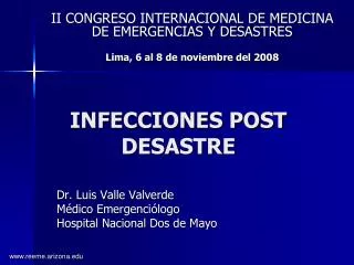infecciones post desastre